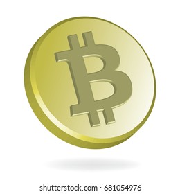 bit-coin isolated on white background