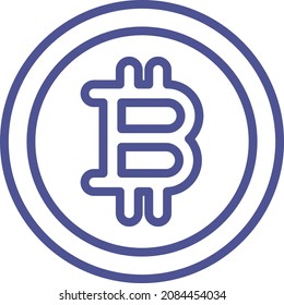 Bitcoin Isolated Vector icon which can easily modify or edit

