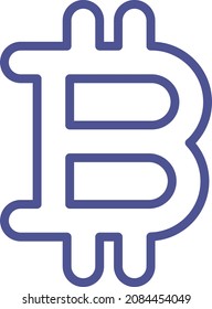 Bitcoin Isolated Vector icon which can easily modify or edit

