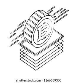 bitcoin isometric virtual cryptocurrency coin