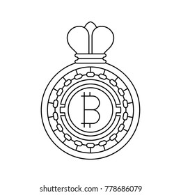 Bitcoin King outline icon