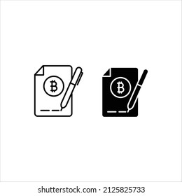 Bitcoin Legal Icon, Eps 10