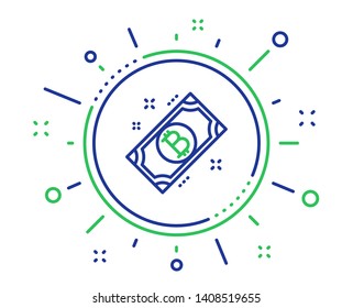 Bitcoin line icon. Cryptocurrency cash sign. Crypto money symbol. Quality design elements. Technology bitcoin button. Editable stroke. Vector