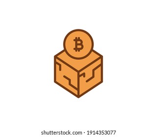 Bitcoin line icon. High quality outline symbol for web design or mobile app. Thin line sign for design logo. Black outline pictogram on white background