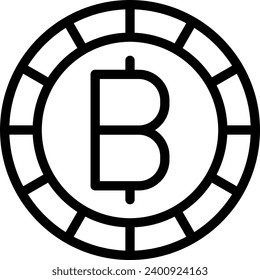 bitcoin line icon illustration vector