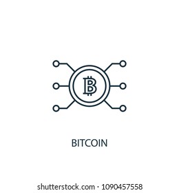 Bitcoin Line icon. Simple element illustration. Bitcoin symbol design from Cryptocurrency collection. Can be used in web and mobile.