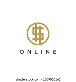 Bitcoin Line Logo.