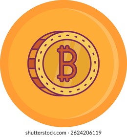Bitcoin Line vector Icon Design