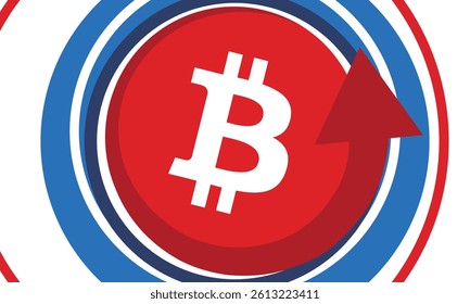 Bitcoin logo. Bitcoin Coin. Digital money. Crypto trade and Investment concept. Future technology. Creative art. Vector illustration. Poster