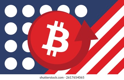 Bitcoin logo. Bitcoin Coin. Digital money. Crypto trade and Investment concept. Future technology. Creative art. Vector illustration. Poster