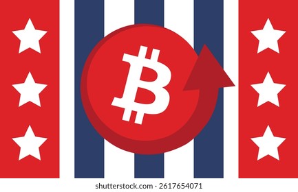 Bitcoin logo. Bitcoin Coin. Digital money. Crypto trade and Investment concept. Future technology. Creative art. Vector illustration. Poster
