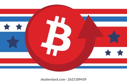 Bitcoin logo. Bitcoin Coin. Digital money. Crypto trade and Investment concept. Future technology. Creative art. Vector illustration. Poster