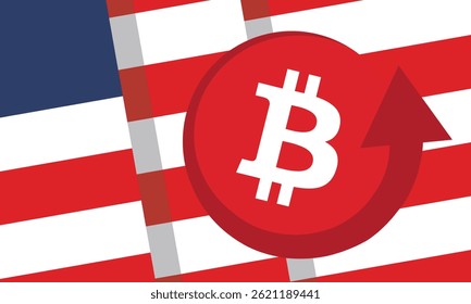 Bitcoin logo. Bitcoin Coin. Digital money. Crypto trade and Investment concept. Future technology. Creative art. Vector illustration. Poster