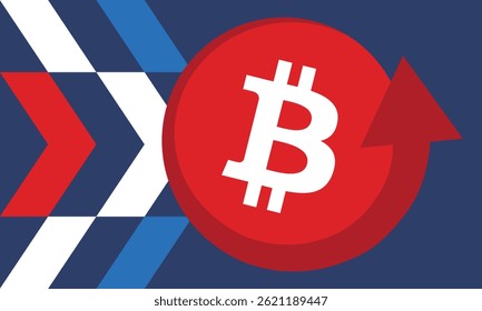 Bitcoin logo. Bitcoin Coin. Digital money. Crypto trade and Investment concept. Future technology. Creative art. Vector illustration. Poster