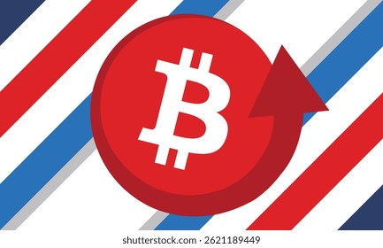 Bitcoin logo. Bitcoin Coin. Digital money. Crypto trade and Investment concept. Future technology. Creative art. Vector illustration. Poster