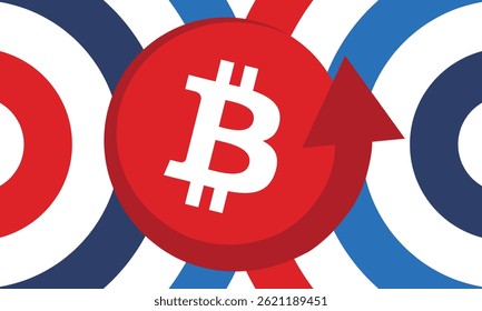 Bitcoin logo. Bitcoin Coin. Digital money. Crypto trade and Investment concept. Future technology. Creative art. Vector illustration. Poster