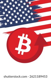 Bitcoin logo. Bitcoin Coin. Digital money. Crypto trade and Investment concept. Future technology. Creative art. Vector illustration. Poster