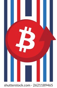 Bitcoin logo. Bitcoin Coin. Digital money. Crypto trade and Investment concept. Future technology. Creative art. Vector illustration. Poster