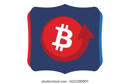 Bitcoin logo. Bitcoin Coin. Digital money. Crypto trade and Investment concept. Future technology. Creative art. Vector illustration. Poster