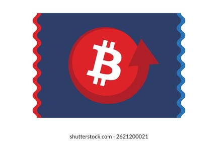 Bitcoin logo. Bitcoin Coin. Digital money. Crypto trade and Investment concept. Future technology. Creative art. Vector illustration. Poster