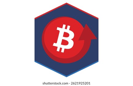 Bitcoin logo. Bitcoin Coin. Digital money. Crypto trade and Investment concept. Future technology. Creative art. Vector illustration. Poster