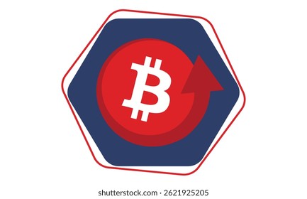 Bitcoin logo. Bitcoin Coin. Digital money. Crypto trade and Investment concept. Future technology. Creative art. Vector illustration. Poster
