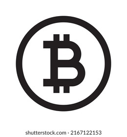 Bitcoin logo. Crypto currency btc vector icon.
