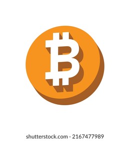 Bitcoin-Logo. Krypto Währung btc Vektorsymbol.