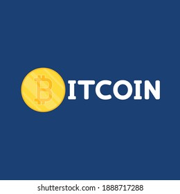 Diseño del logo de Bitcoin. Vector de bitcoin de oro.