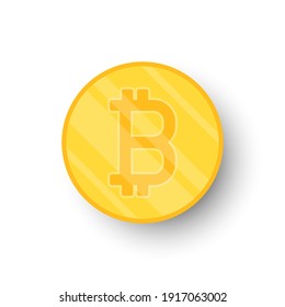 Bitcoin logo design. Gold bitcoin vector.