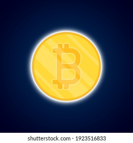 Bitcoin Logo Design. Goldbitzvektor.