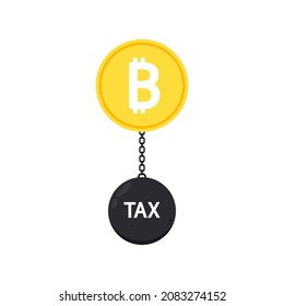 Diseño del logo de Bitcoin. Vector de bitcoin de oro. Bitcoin y vector de impuestos.