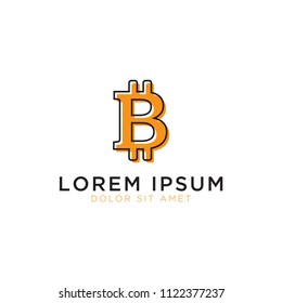 Bitcoin logo design template