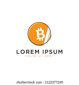 Bitcoin logo design template