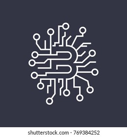 Bitcoin logo. Editable Stroke