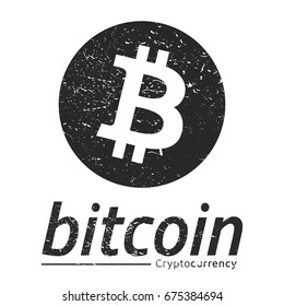 Bitcoin Logo Grunge Eps10 Vector White Stock Vector (Royalty Free ...