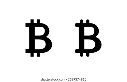 Icono del logotipo de Bitcoin. Moneda de blockchain y símbolo de pago criptográfico