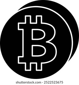 Bitcoin Logo Icon or Illustration Representing the Most Recognized Cryptocurrency Symbol