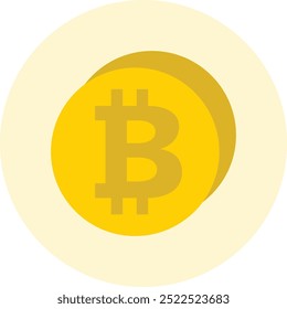 Bitcoin Logo Icon or Illustration Representing the Most Recognized Cryptocurrency Symbol