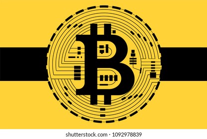 Bitcoin logo icon vector design. 