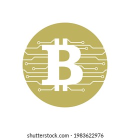 Bitcoin logo icon vector illustration design template