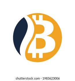 Plantilla de diseño de ilustración de vector de logotipo de bitcoin