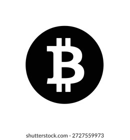 Logotipo de Bitcoin sobre fondo de círculo