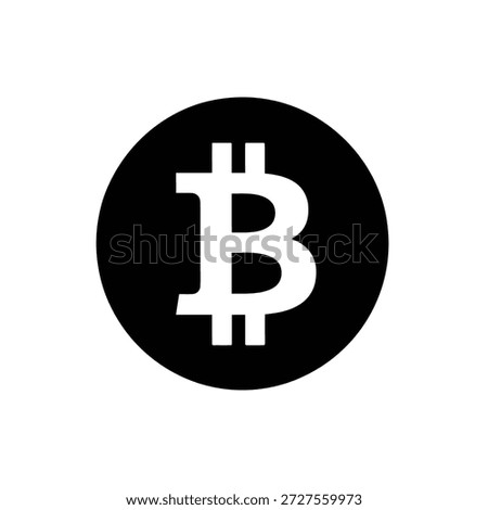 Bitcoin logo on circle background
