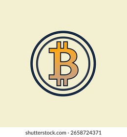 Bitcoin logo on yellow background