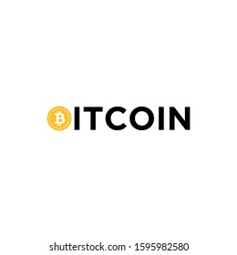 Bitcoin Logo Product Label And Logo Graphic Template. technology Icon Product Label And Logo Graphic Template. Isolated Vector Illustration