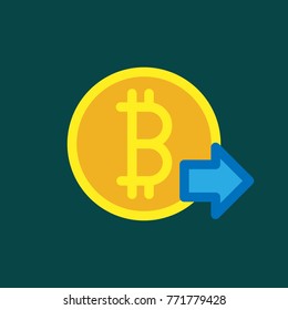 Bitcoin logo sign icon for internet money. Crypto currency coin symbol for using in web projects or mobile applications.