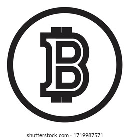 bitcoin logo stock illustration design
