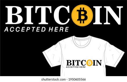 bitcoin logo t shirt design graphic vector 