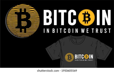 bitcoin logo t shirt design graphic vector 